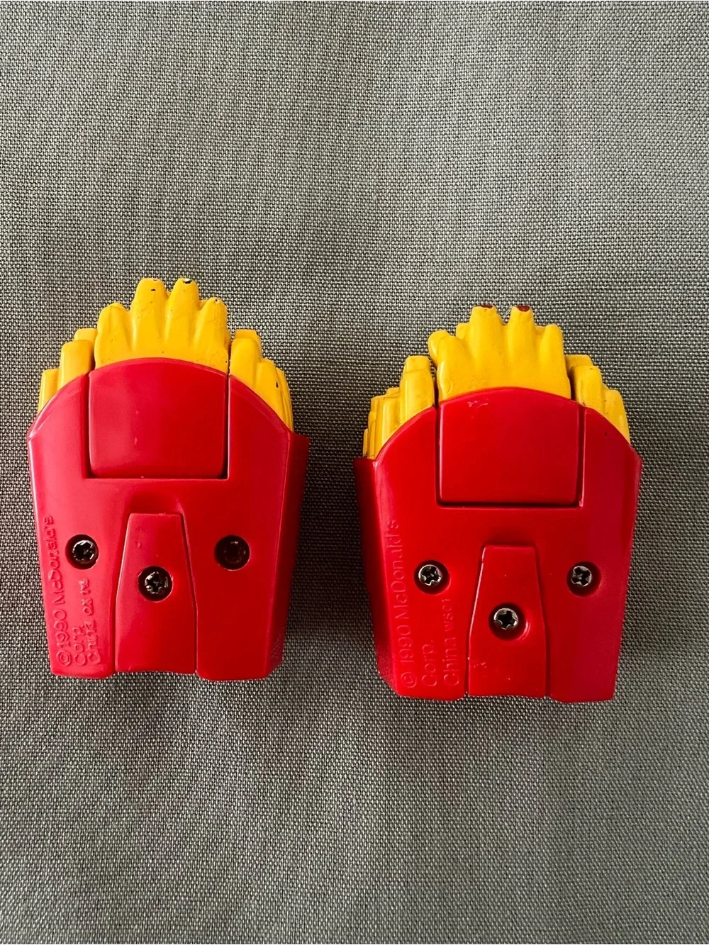 1990 McDonald's Fries Transformer Toy Kids Happy Meal - lot of 2